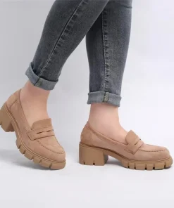 Mocassins à talon carré élégants