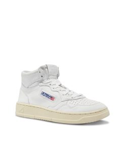 AUTRY – Basket Medalist Mid cuir blanc