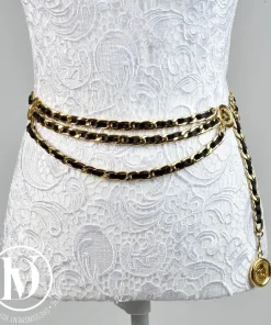 Ceinture vintage triple rang plaqué or – Chanel
