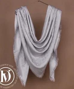 Châle monogram gris clair – Louis Vuitton