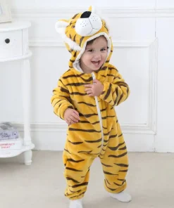Pyjama doux à capuche d’animaux pour bébé