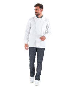 Veste de cuisine homme Cabbage Blanc Gris