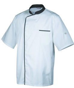 Veste De Cuisine Homme ENERGY MC Blanc Anthracite